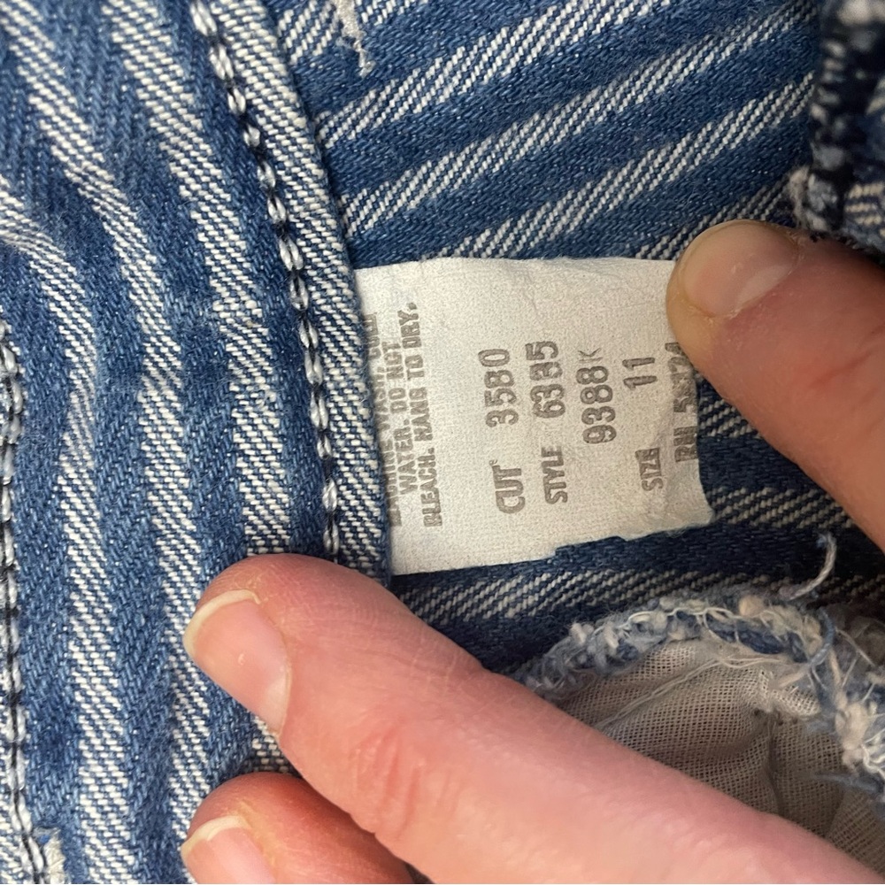 Vintage 1970’s Jeans Shades women’s size 11 striped mom jeans 100% Cotton - Picture 10 of 13